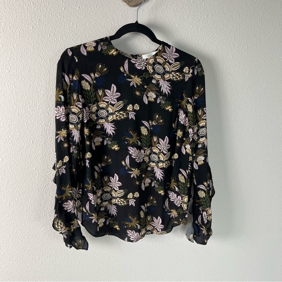 A.L.C. Floral Black Blouse - Picture 2 of 12